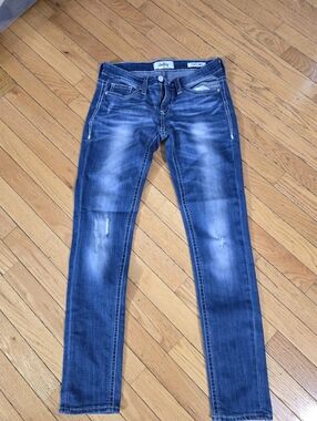 Day Trip Scorpio Skinny Women's Skinny Jeans in Dark Blue Wash 27R